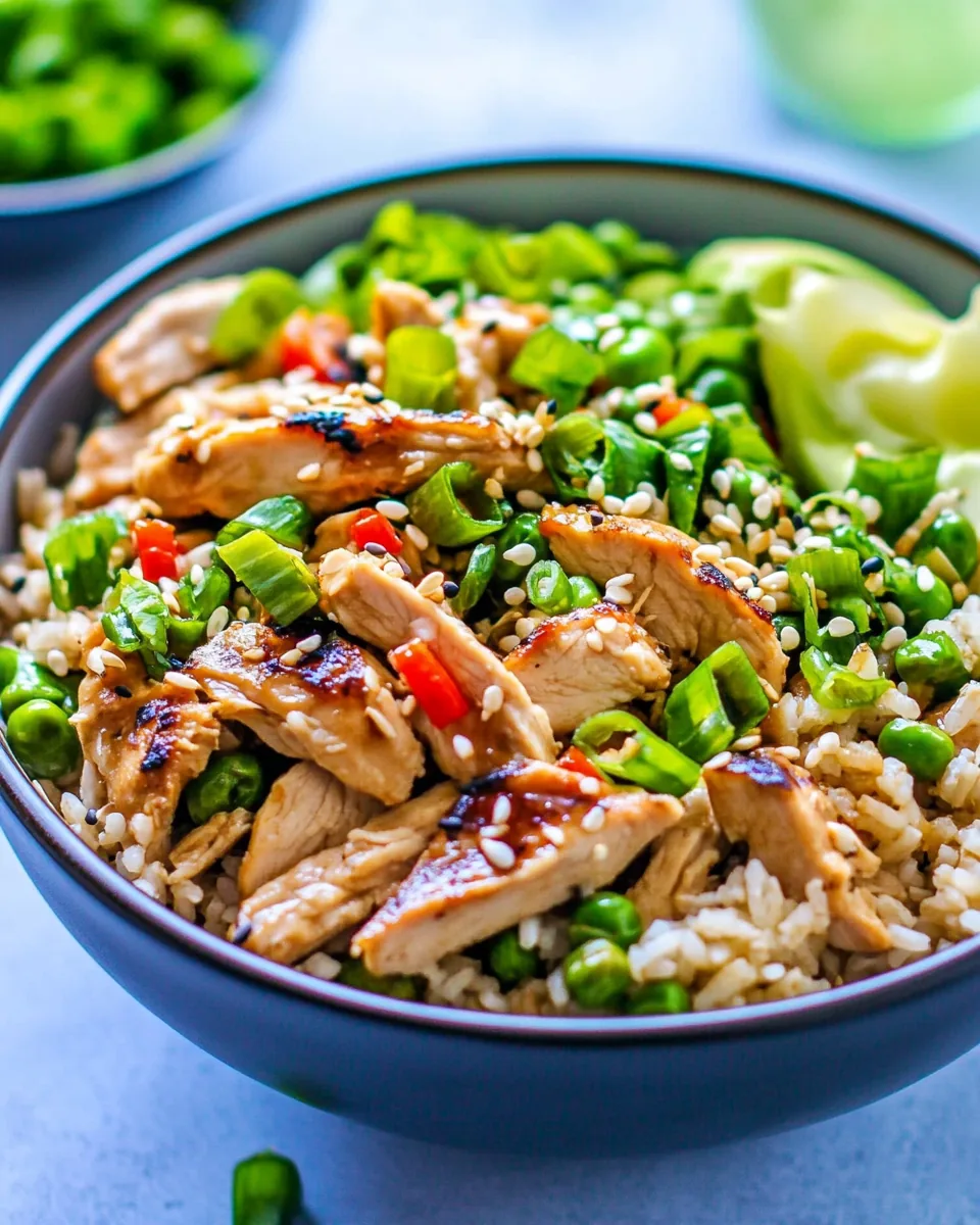 Easy Asian Chicken Rice Bowl