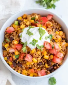 Easy Beef Burrito Bowl