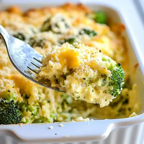 Easy Broccoli Cheese Rice Casserole