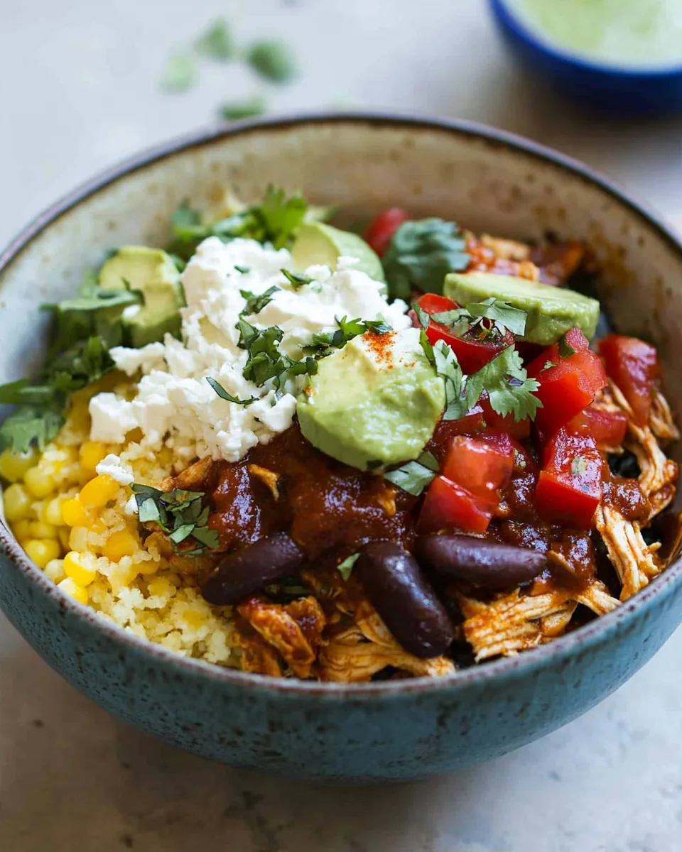 Easy Chicken Tamale Burrito Bowls