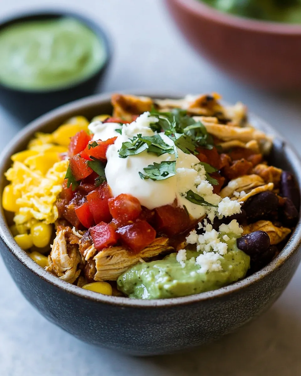 Easy Chicken Tamale Burrito Bowls