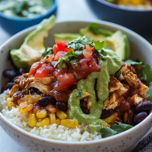Easy Chicken Tamale Burrito Bowls