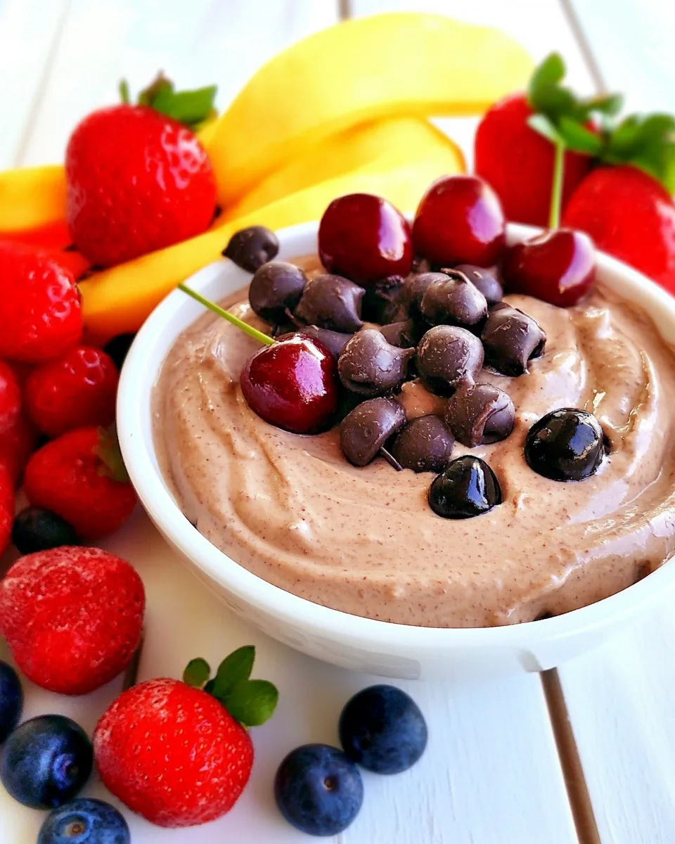 Easy Chocolate Cherry Yogurt Dip