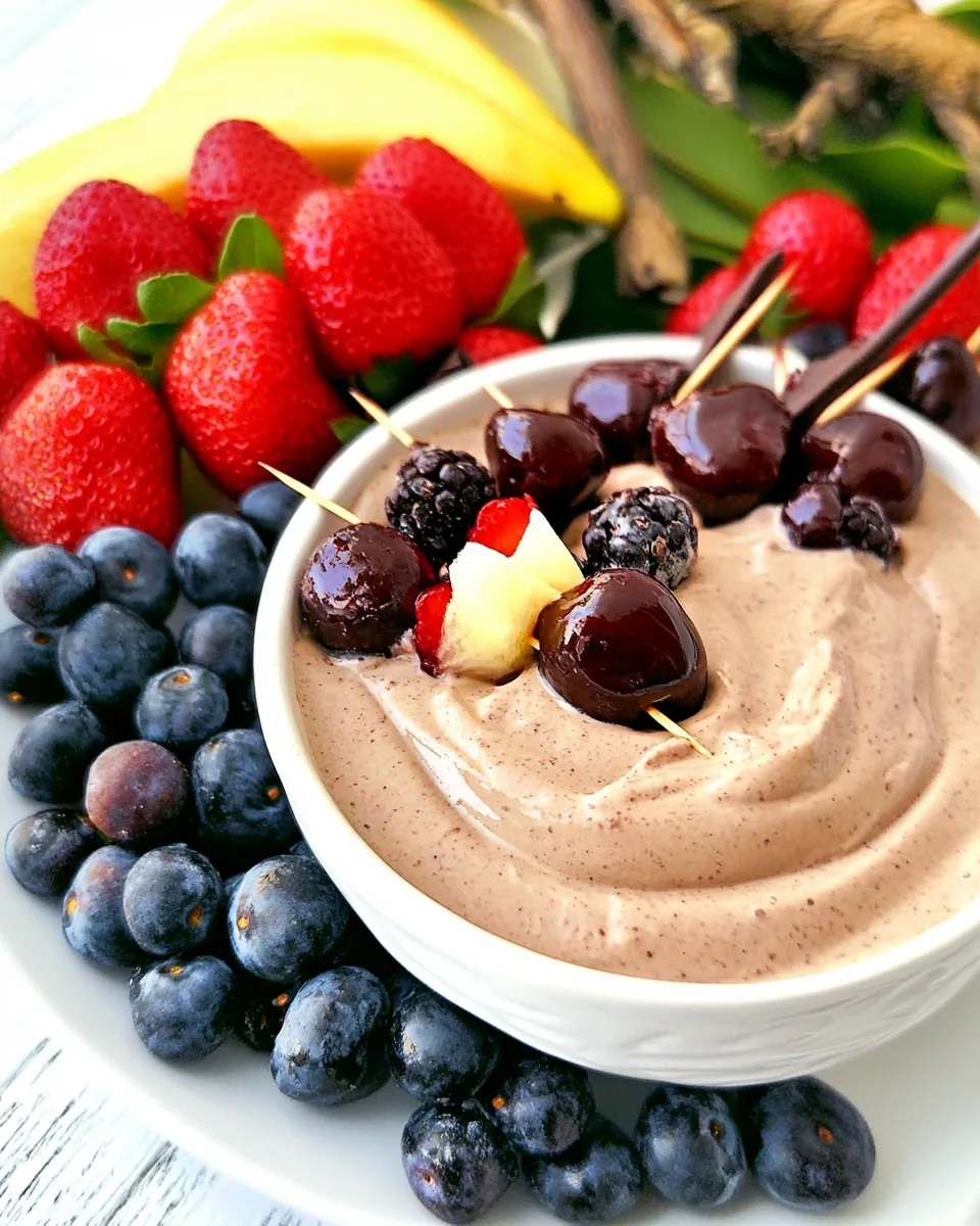 Easy Chocolate Cherry Yogurt Dip