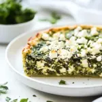 Easy Crustless Spinach and Feta Pie