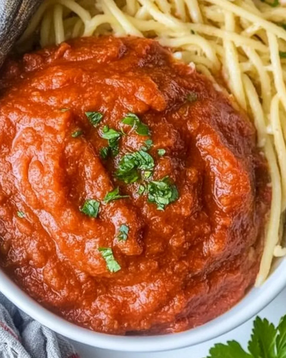 Easy Homemade Hearty Marinara Sauce