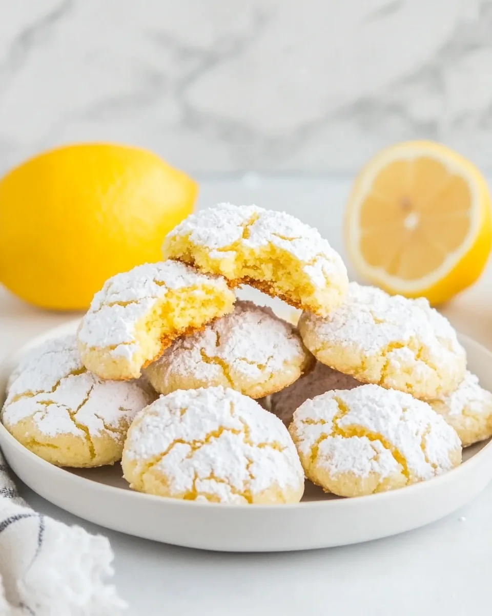 Easy Lemon Crinkle Cookies