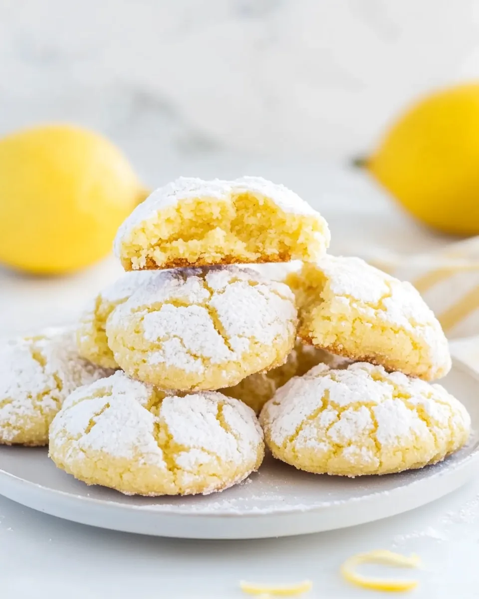Easy Lemon Crinkle Cookies