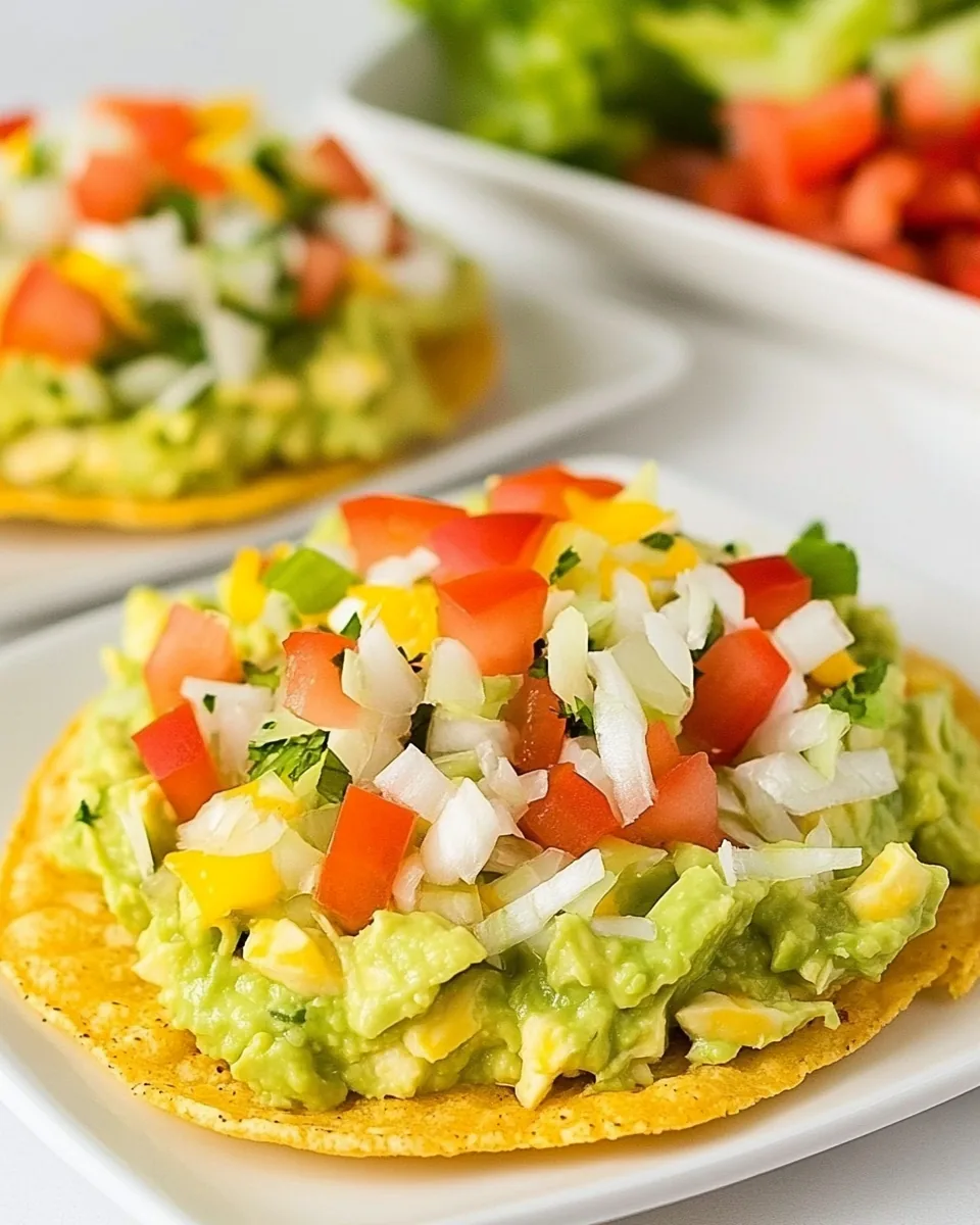 Easy Low Carb Guacamole Tostadas