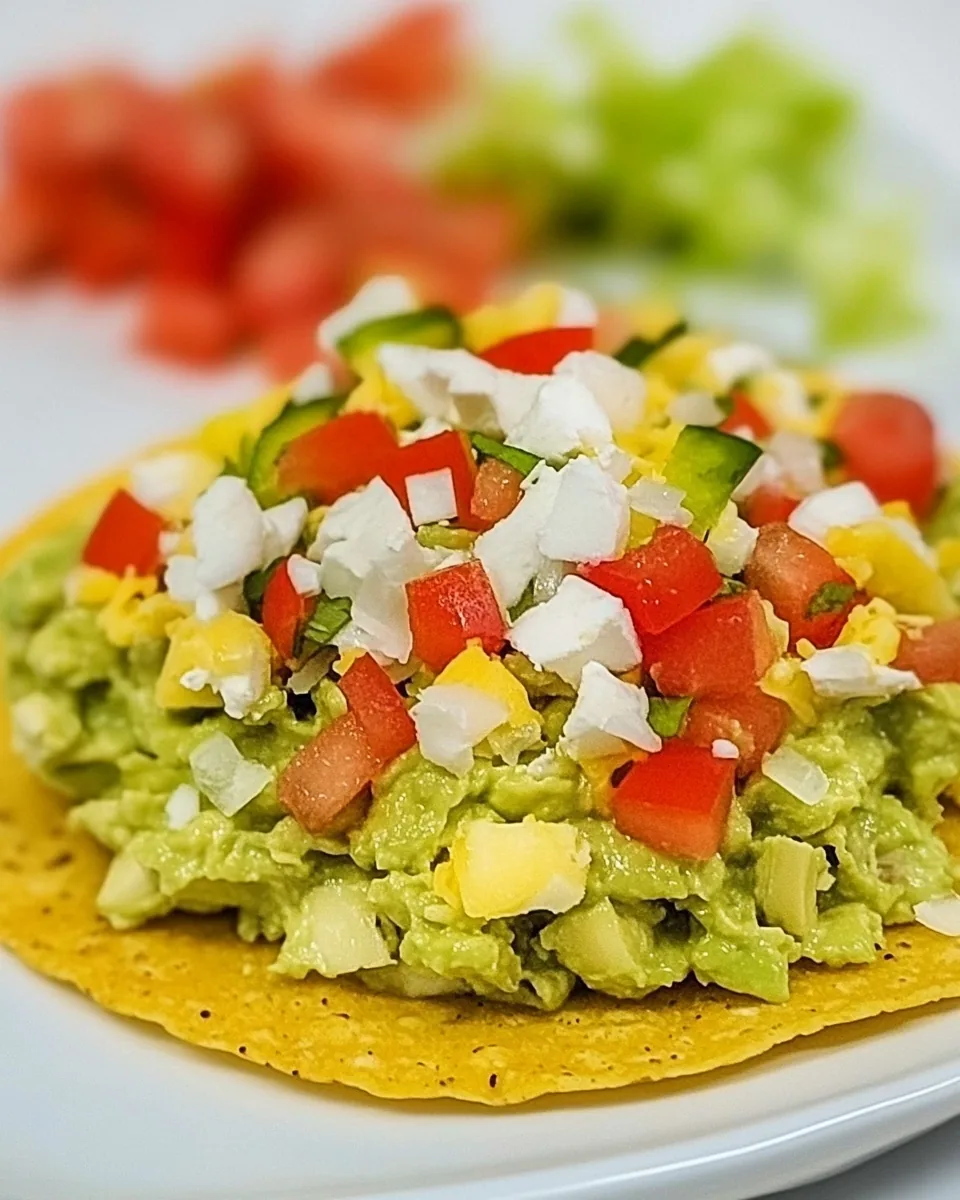 Easy Low Carb Guacamole Tostadas