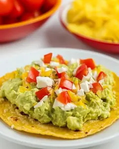 Easy Low Carb Guacamole Tostadas