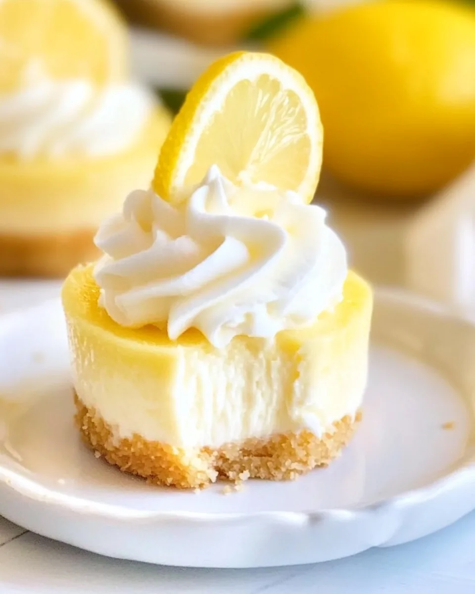 Easy Mini Lemon Cheesecakes