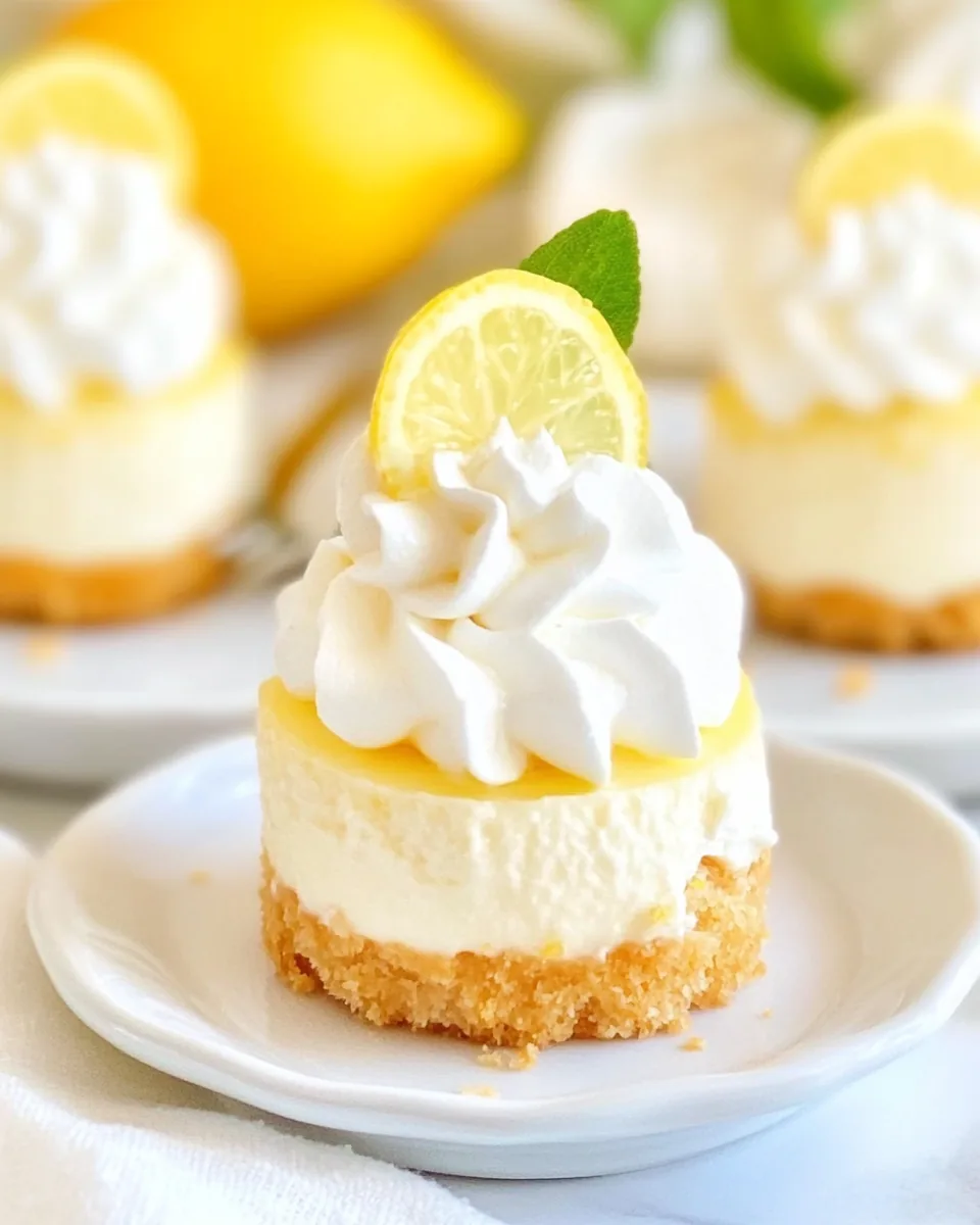 Easy Mini Lemon Cheesecakes