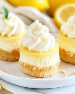 Easy Mini Lemon Cheesecakes