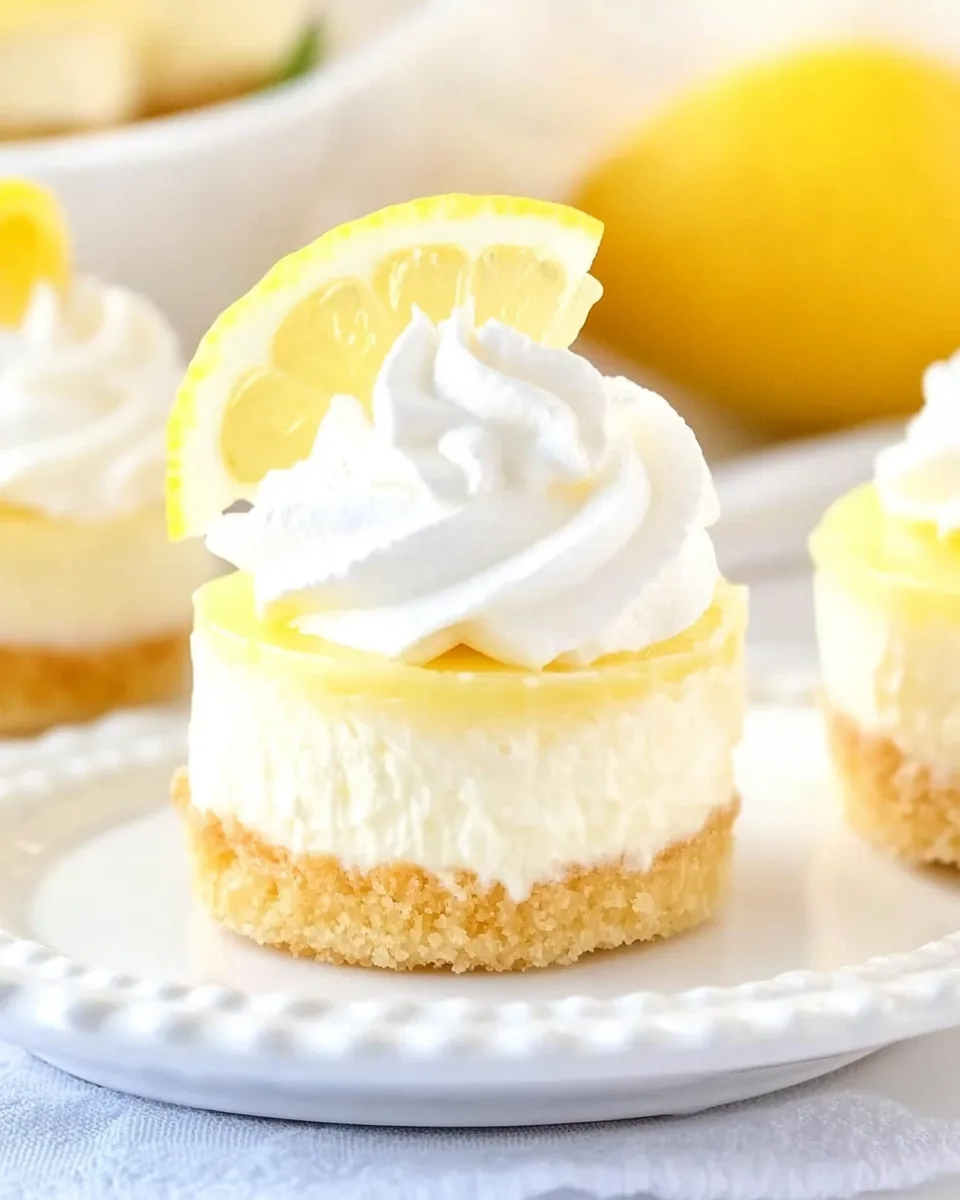 Easy Mini Lemon Cheesecakes