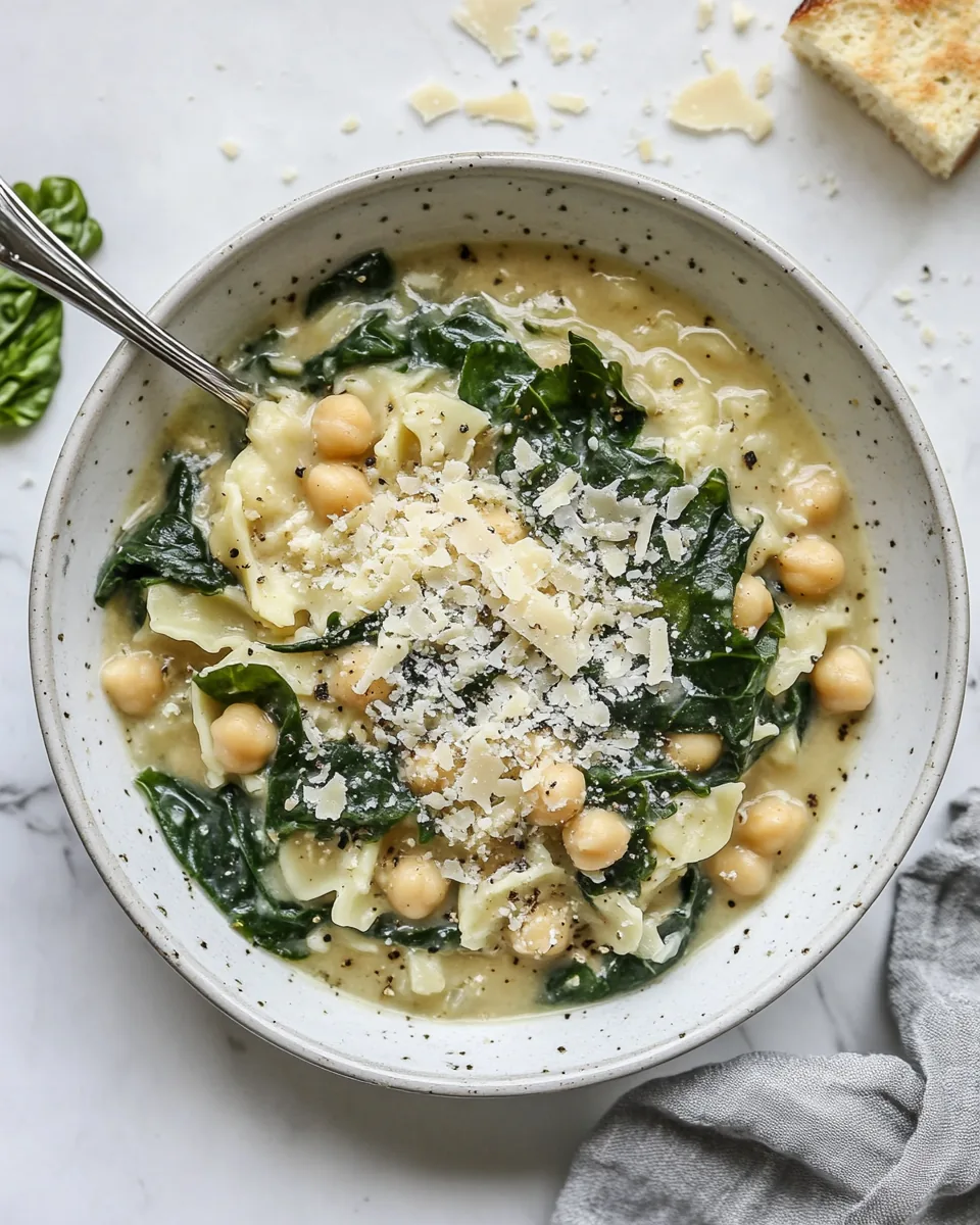 Easy Parmesan Chickpea Soup