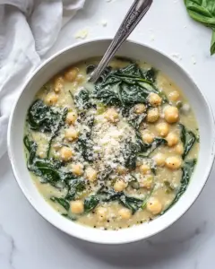 Easy Parmesan Chickpea Soup