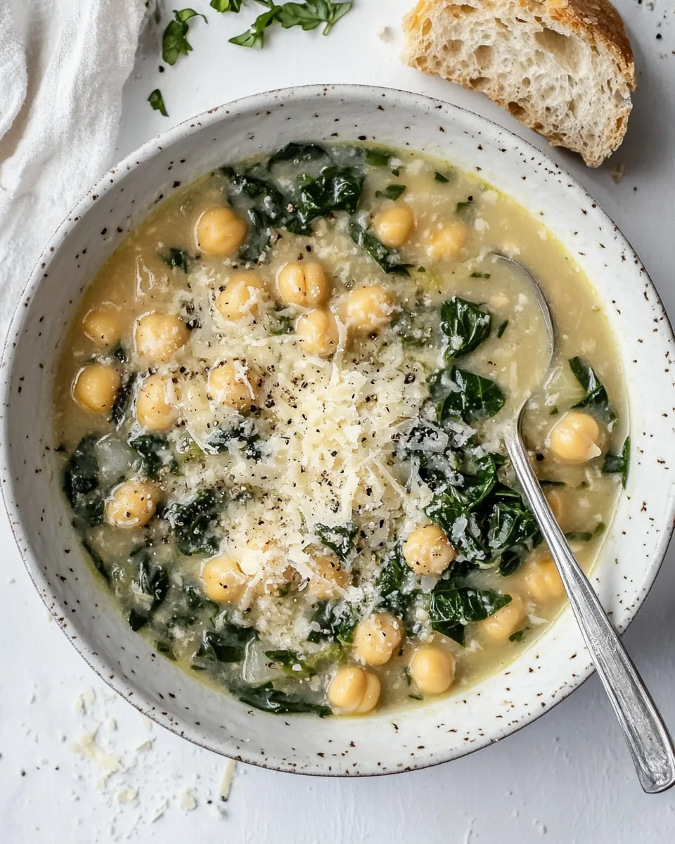 Easy Parmesan Chickpea Soup