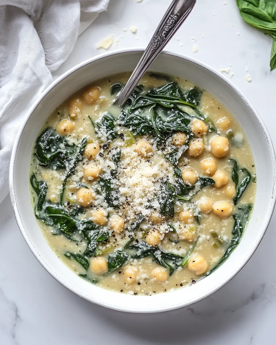 Easy Parmesan Chickpea Soup
