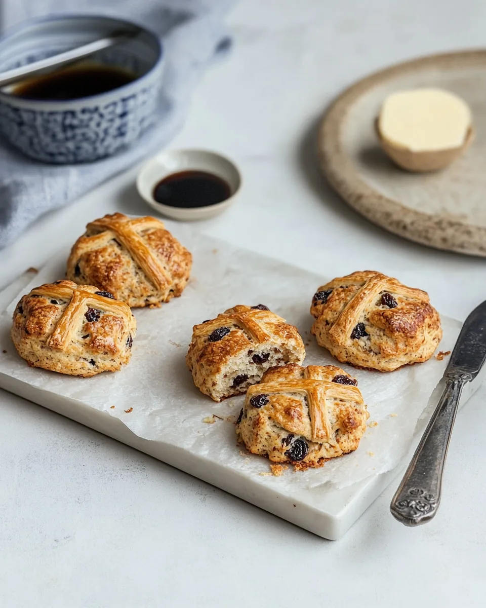 Easy Raisin Hot Cross Scones