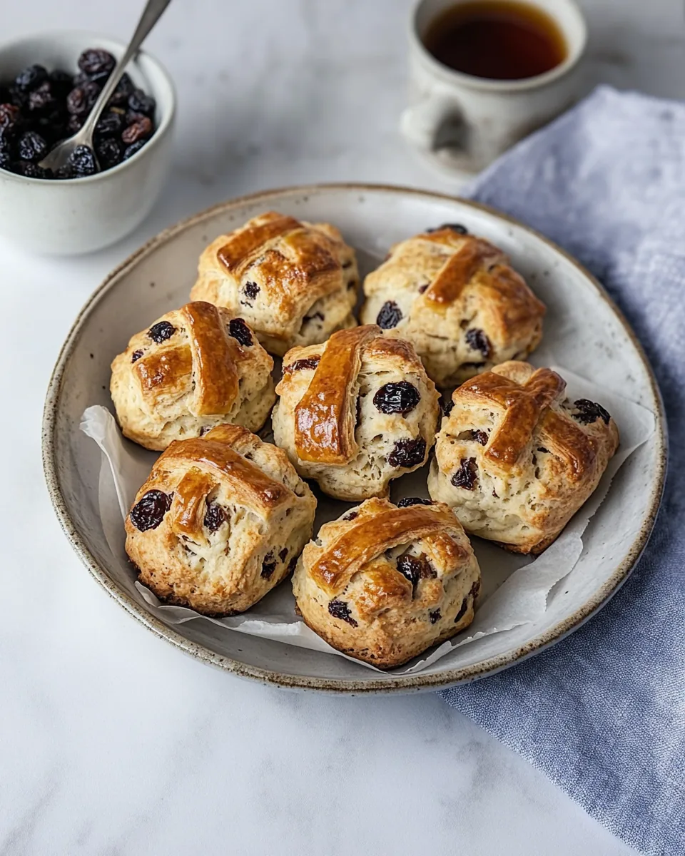 Easy Raisin Hot Cross Scones