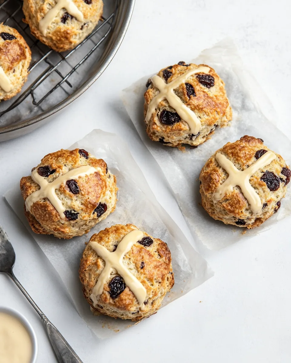 Easy Raisin Hot Cross Scones