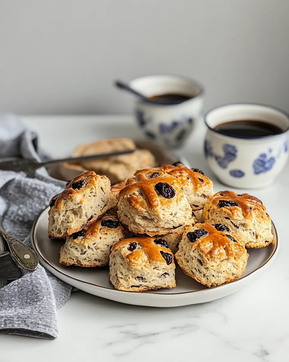 Easy Raisin Hot Cross Scones
