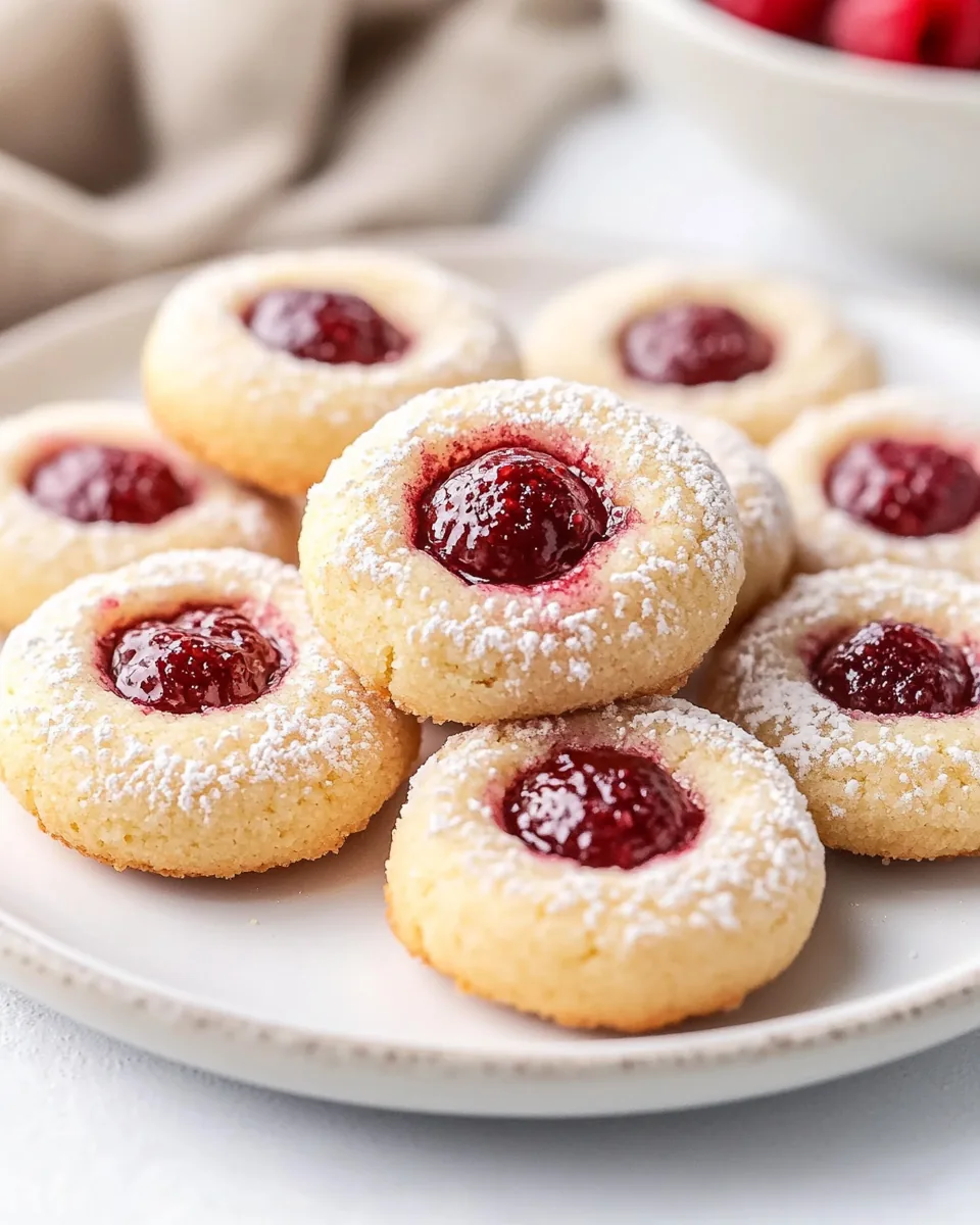 Easy Raspberry Thumbprint Cookies