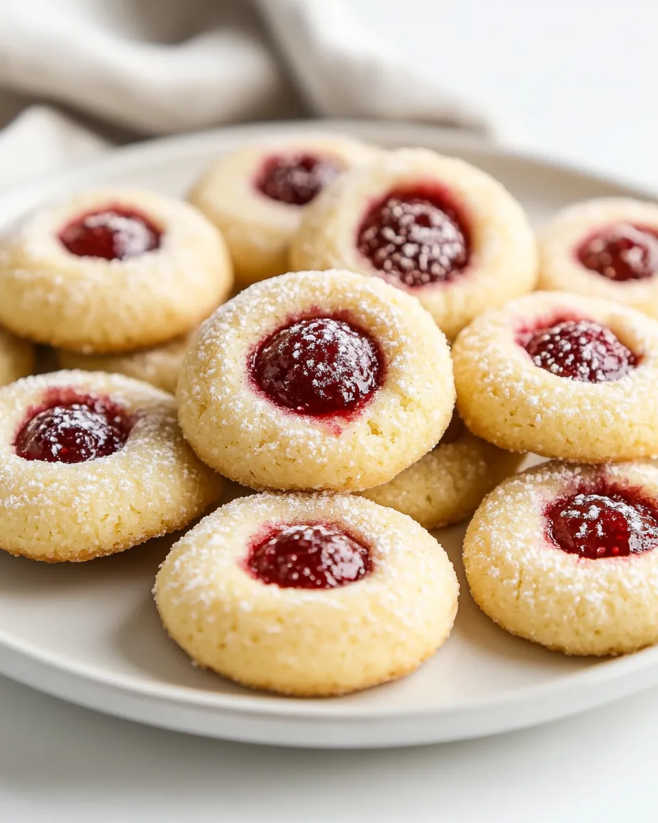 Easy Raspberry Thumbprint Cookies
