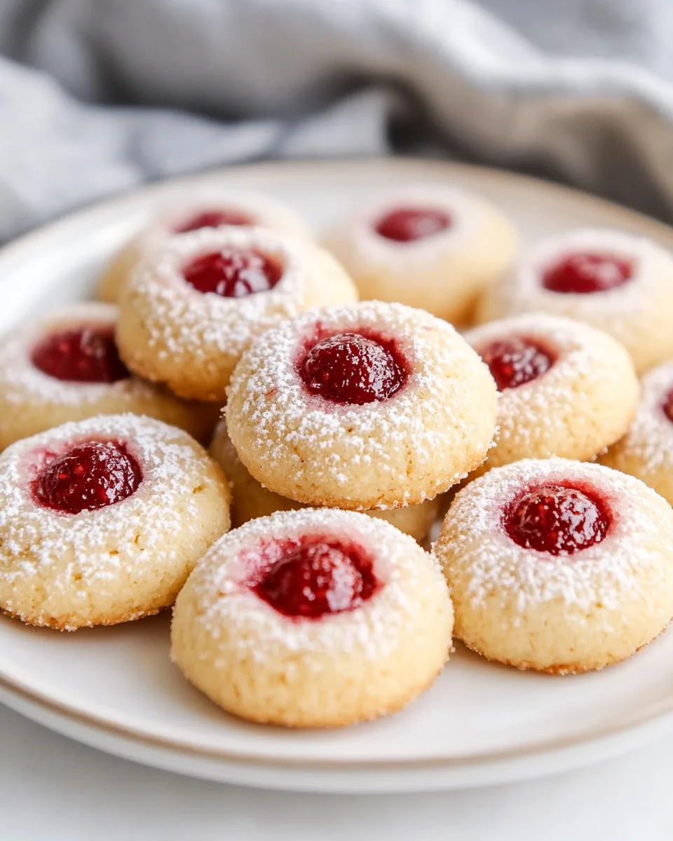 Easy Raspberry Thumbprint Cookies