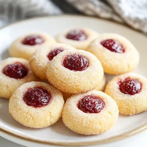 Easy Raspberry Thumbprint Cookies