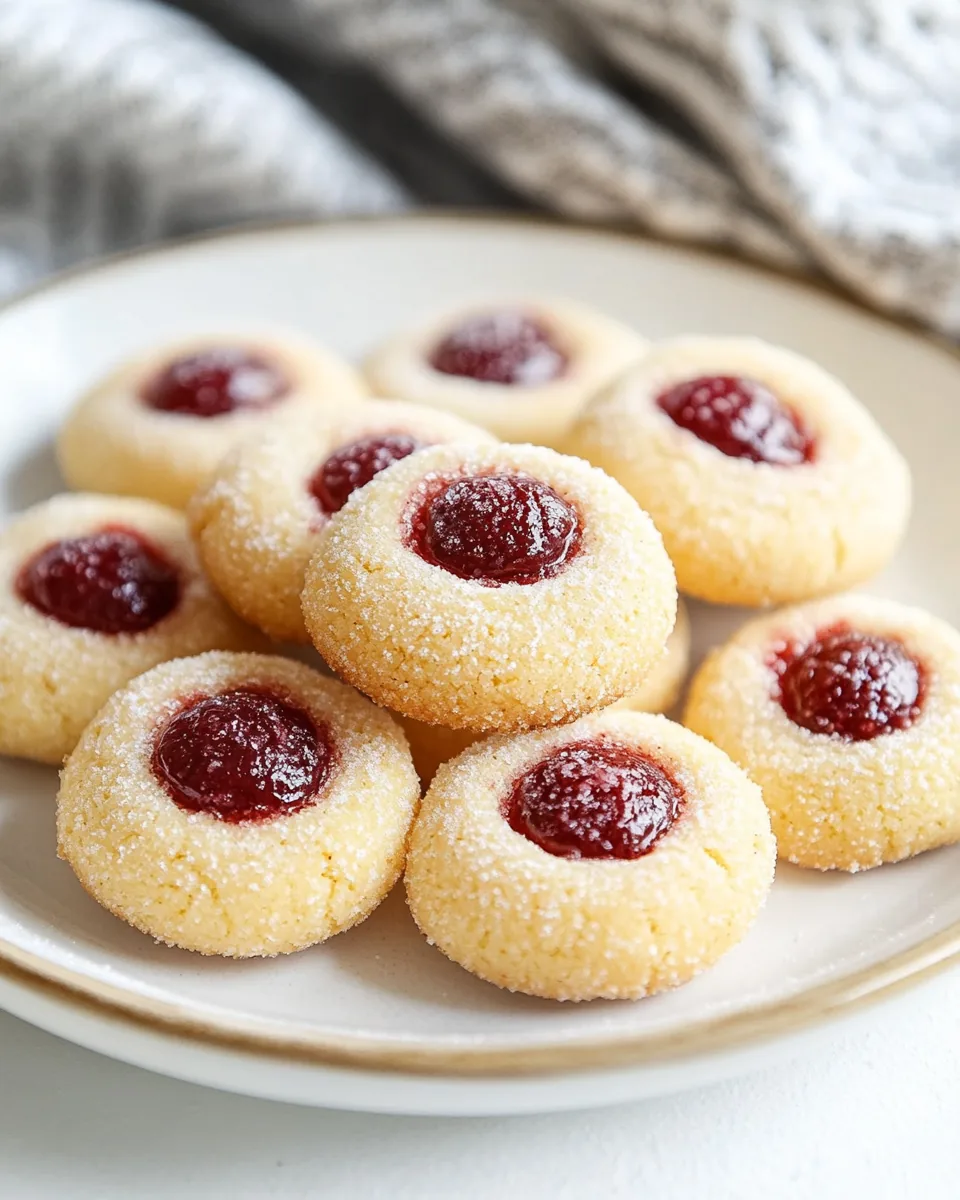 Easy Raspberry Thumbprint Cookies