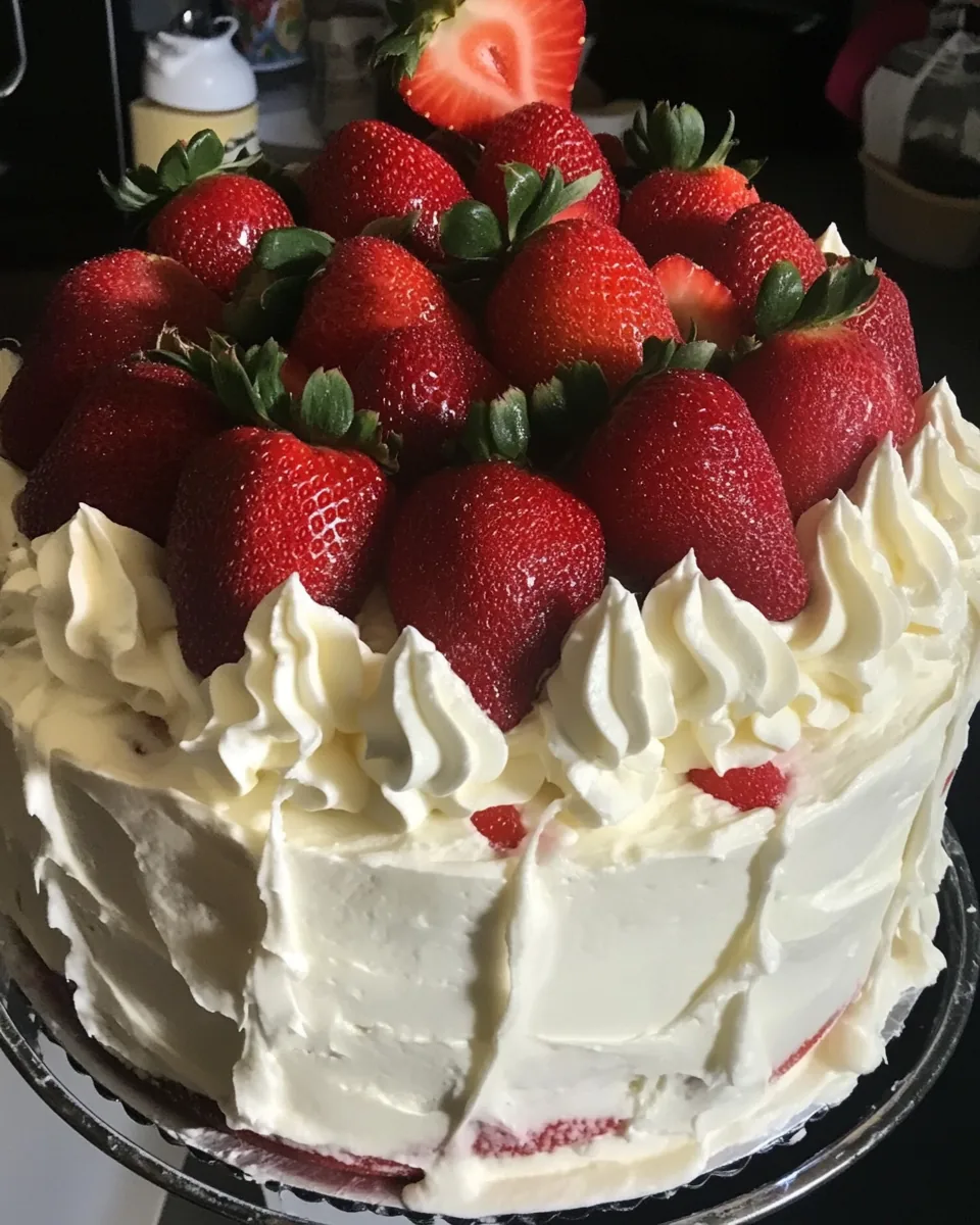 Easy Strawberry Easter Cake