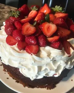 Easy Strawberry Easter Cake