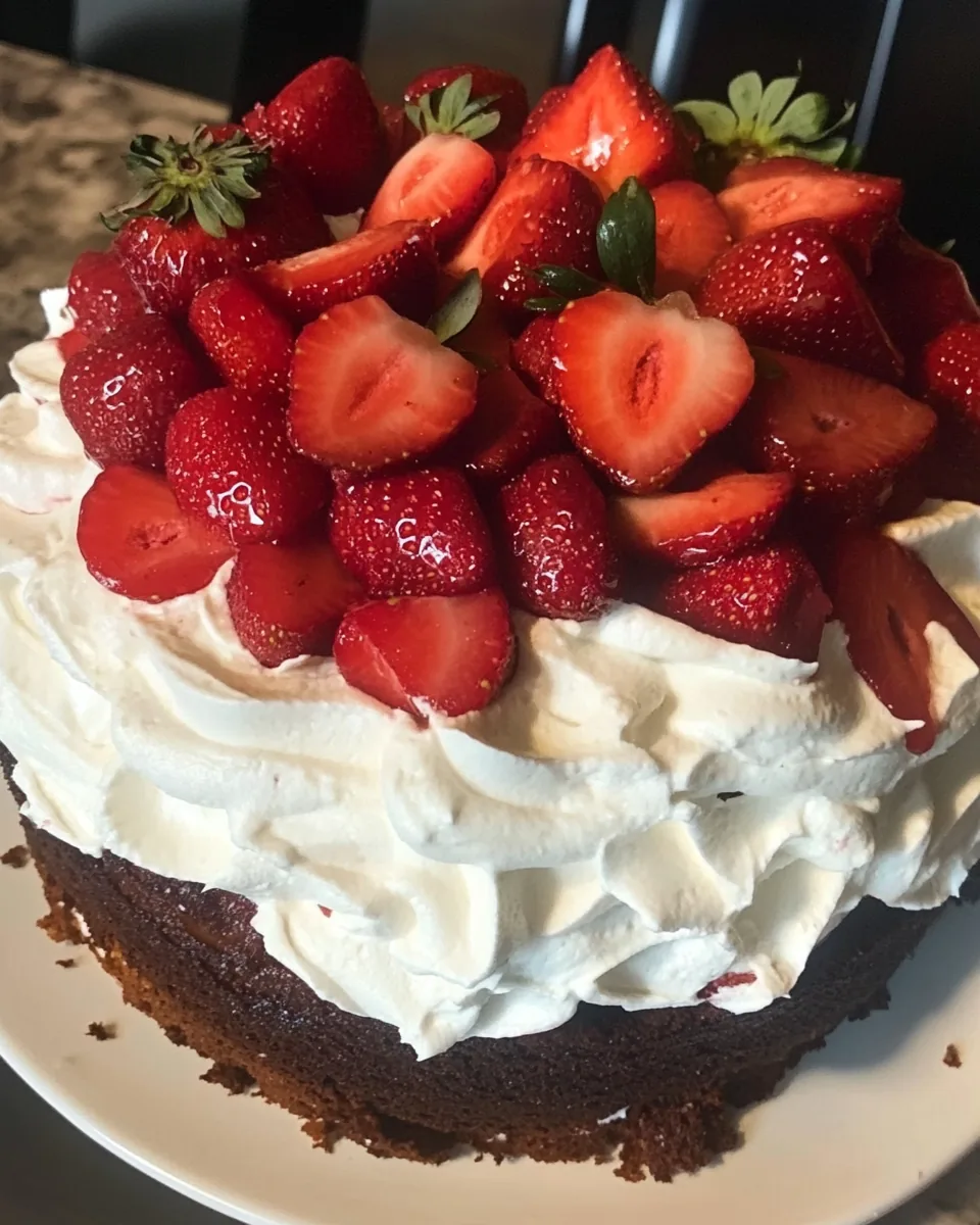 Easy Strawberry Easter Cake