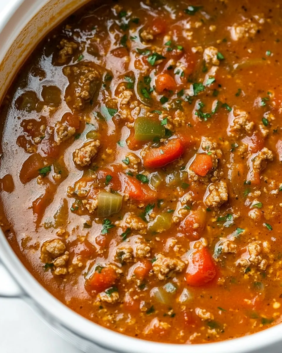 Easy Stuffed Pepper Soup