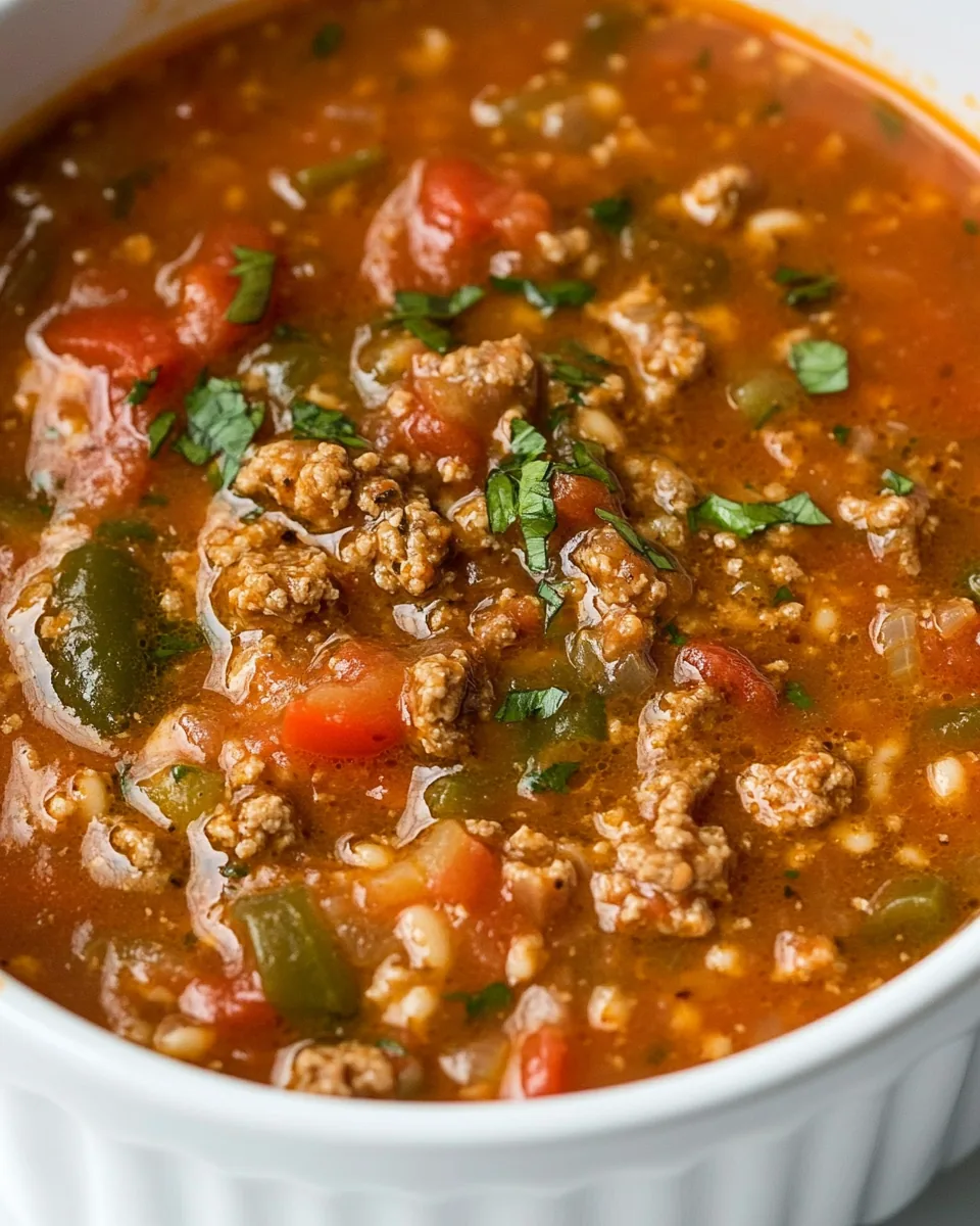Easy Stuffed Pepper Soup