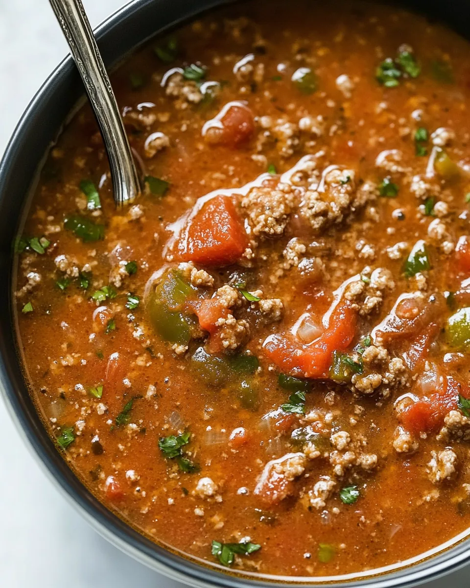 Easy Stuffed Pepper Soup