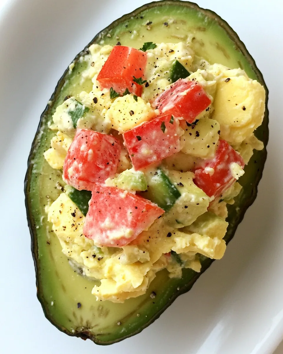 Egg Salad Stuffed Avocado