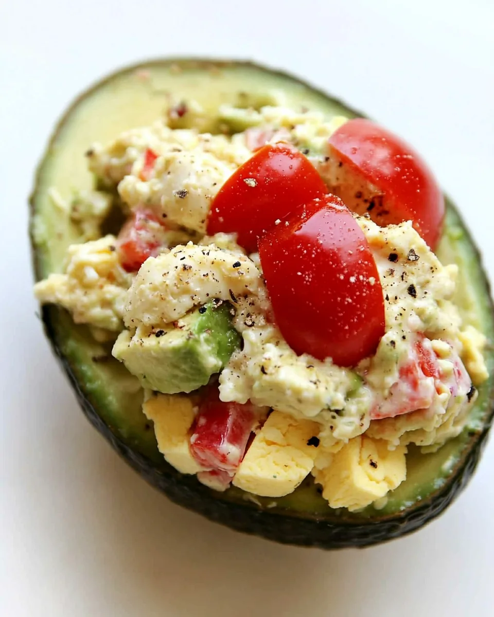 Egg Salad Stuffed Avocado