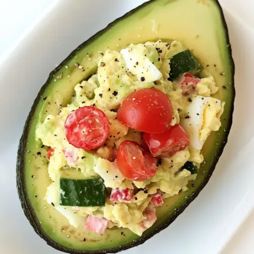 Egg Salad Stuffed Avocado