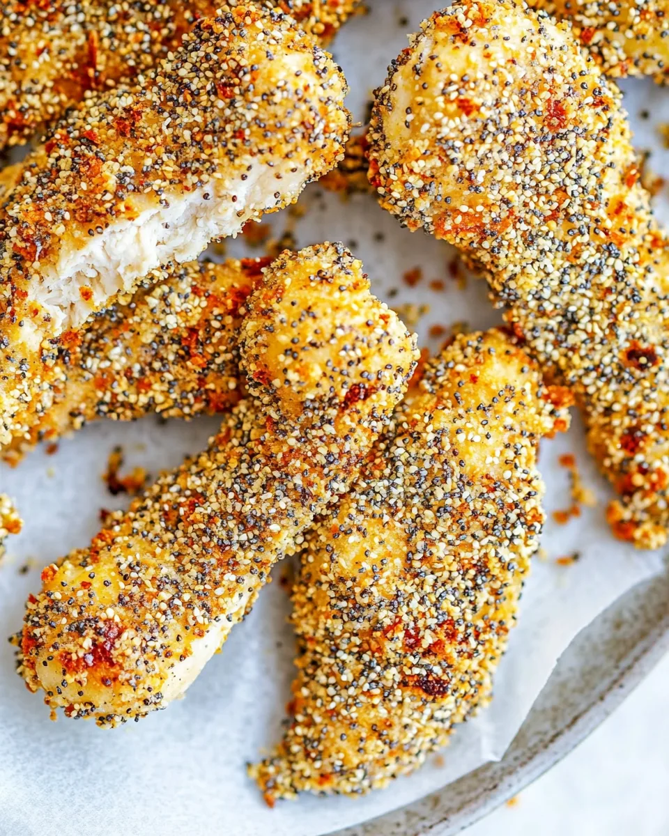 Everything Bagel Baked Chicken Tenders