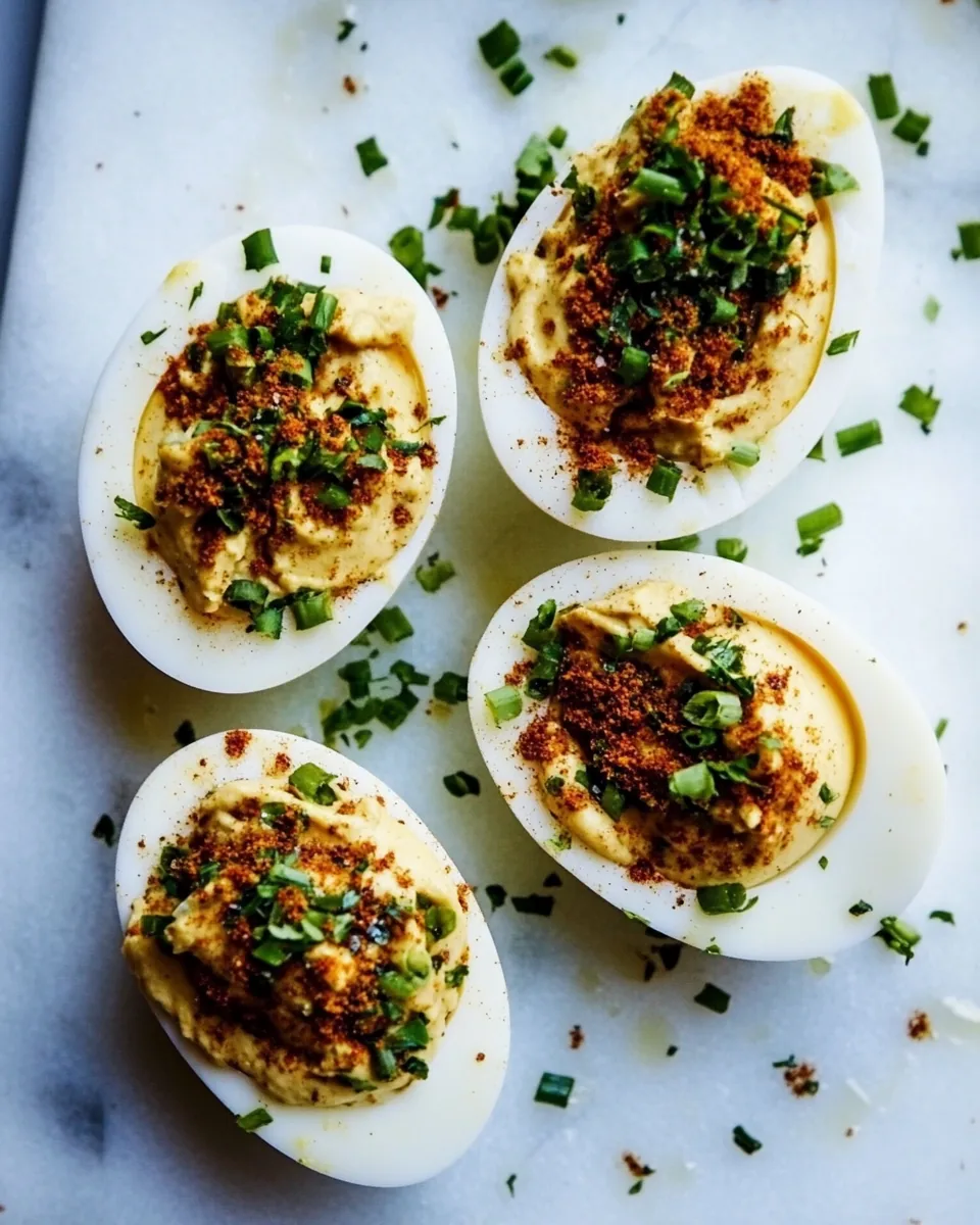 Falafel Spiced Deviled Eggs