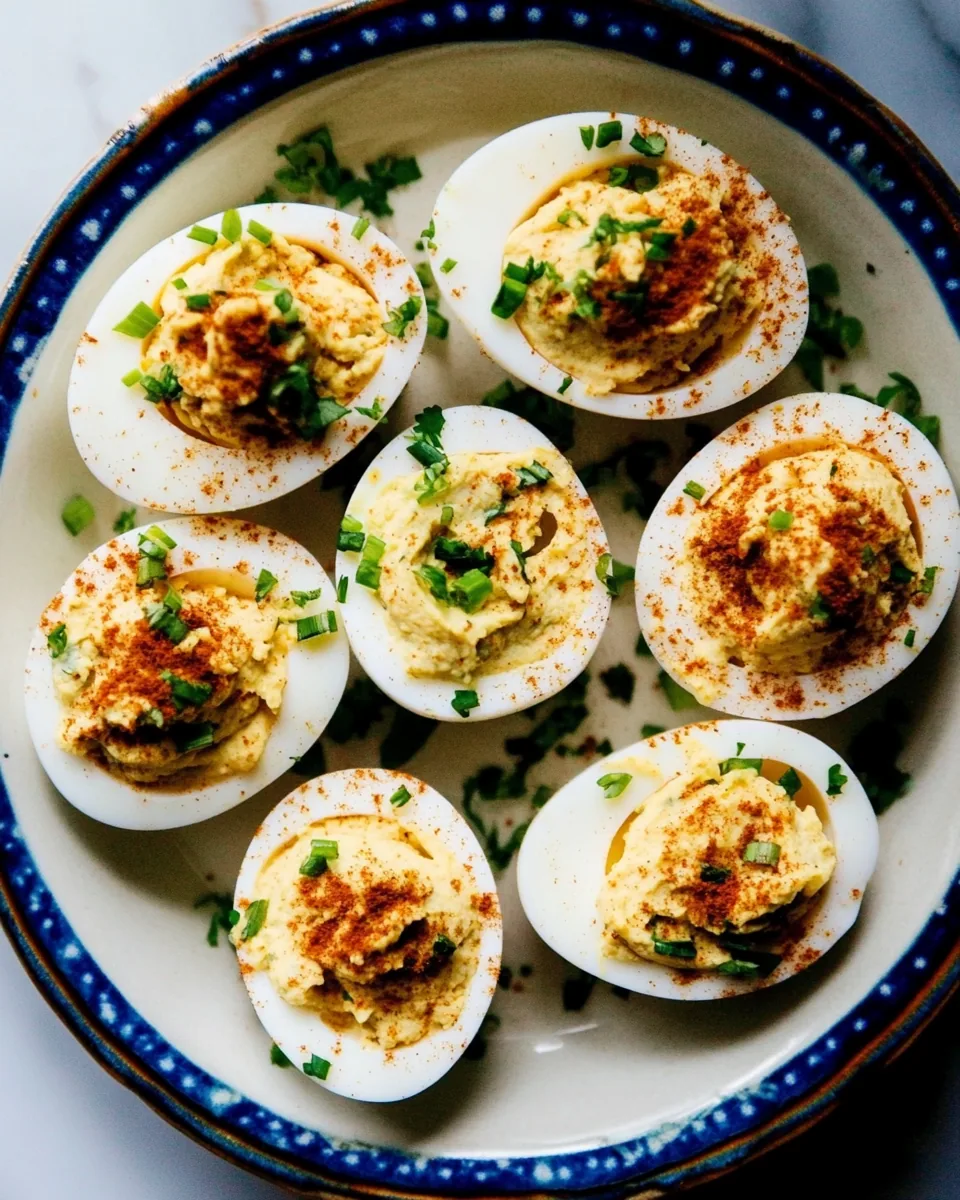 Falafel Spiced Deviled Eggs