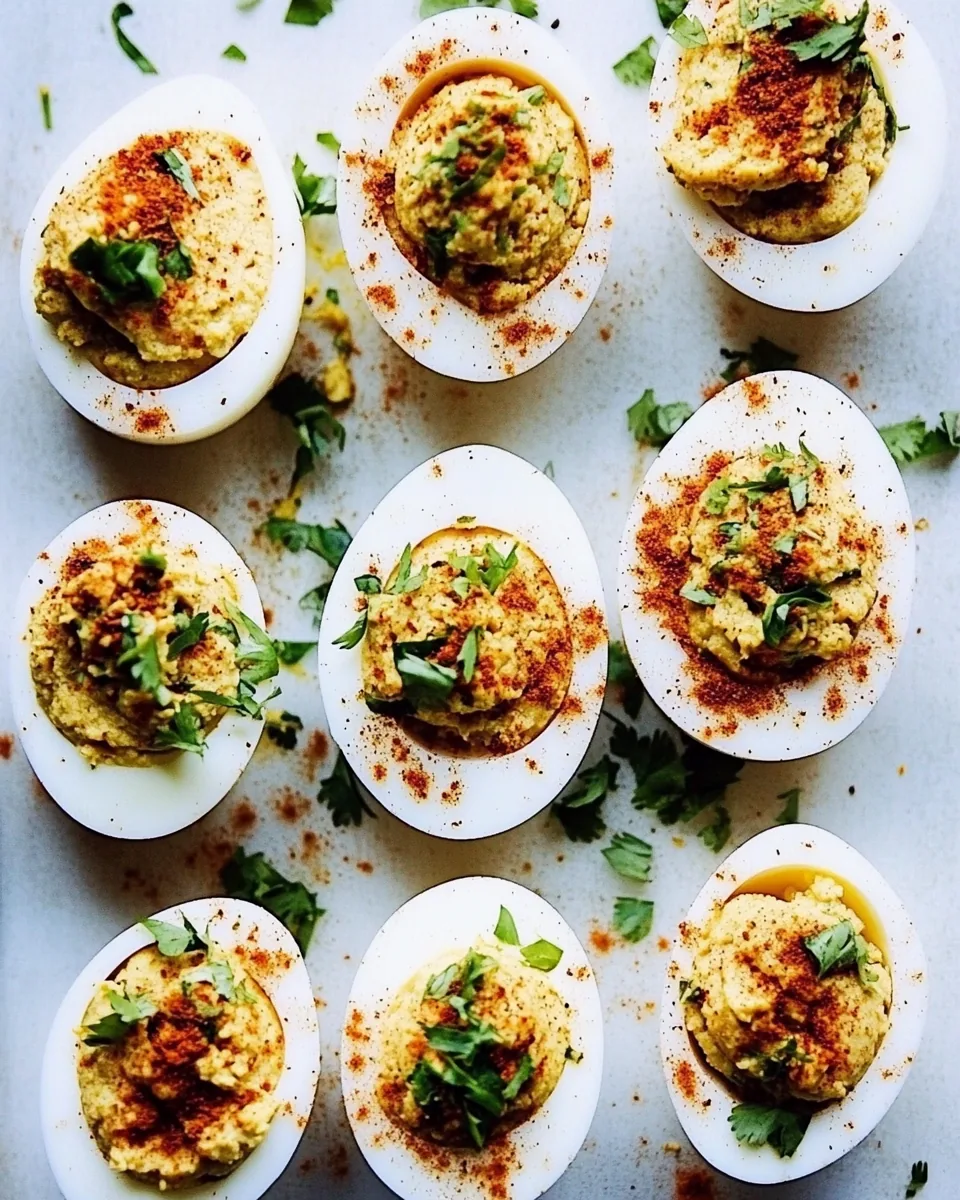 Falafel Spiced Deviled Eggs