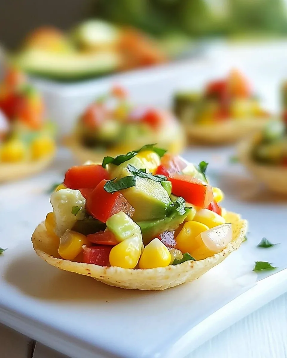Fire Roasted Corn and Avocado Bites