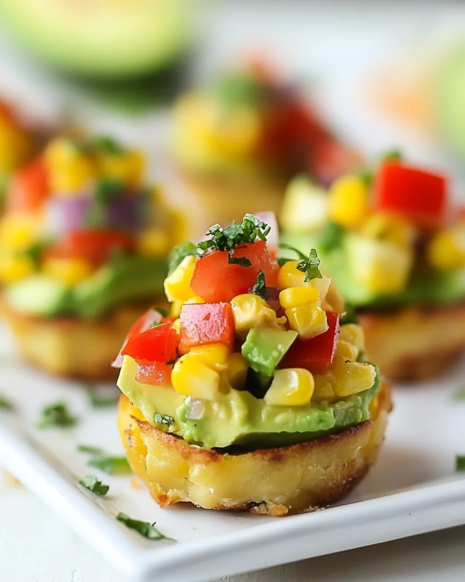 Fire Roasted Corn and Avocado Bites