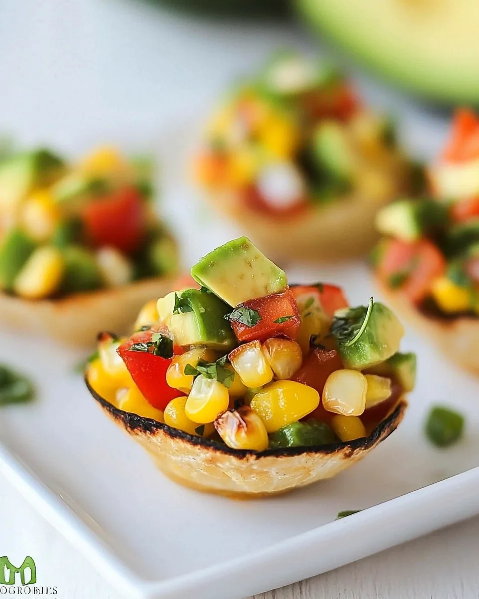 Fire Roasted Corn and Avocado Bites