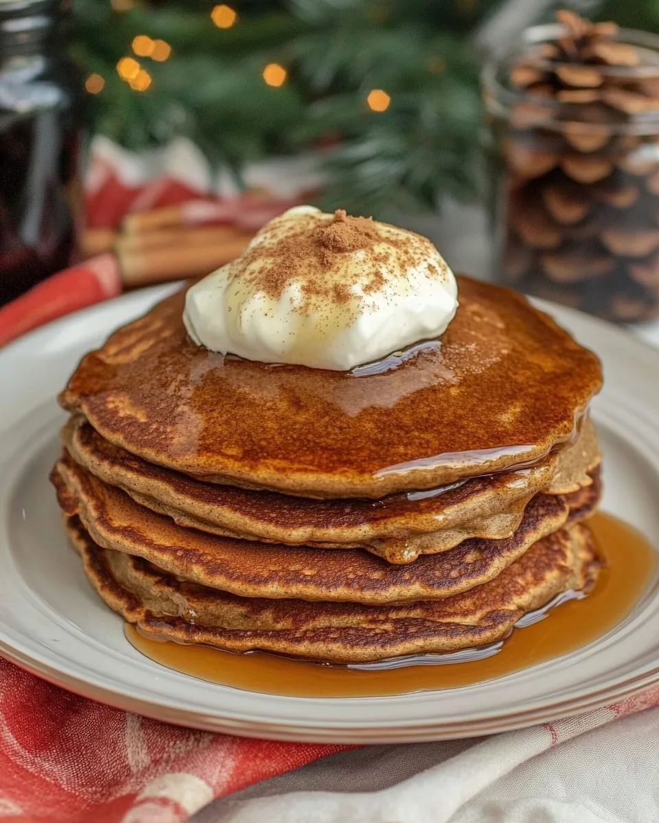 Fluffy Gingerbread Pancakes