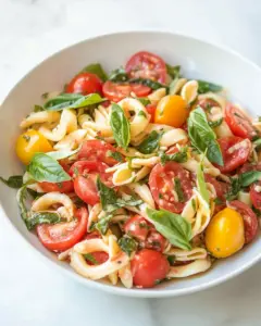 Fresh Bruschetta Low FODMAP Pasta Salad